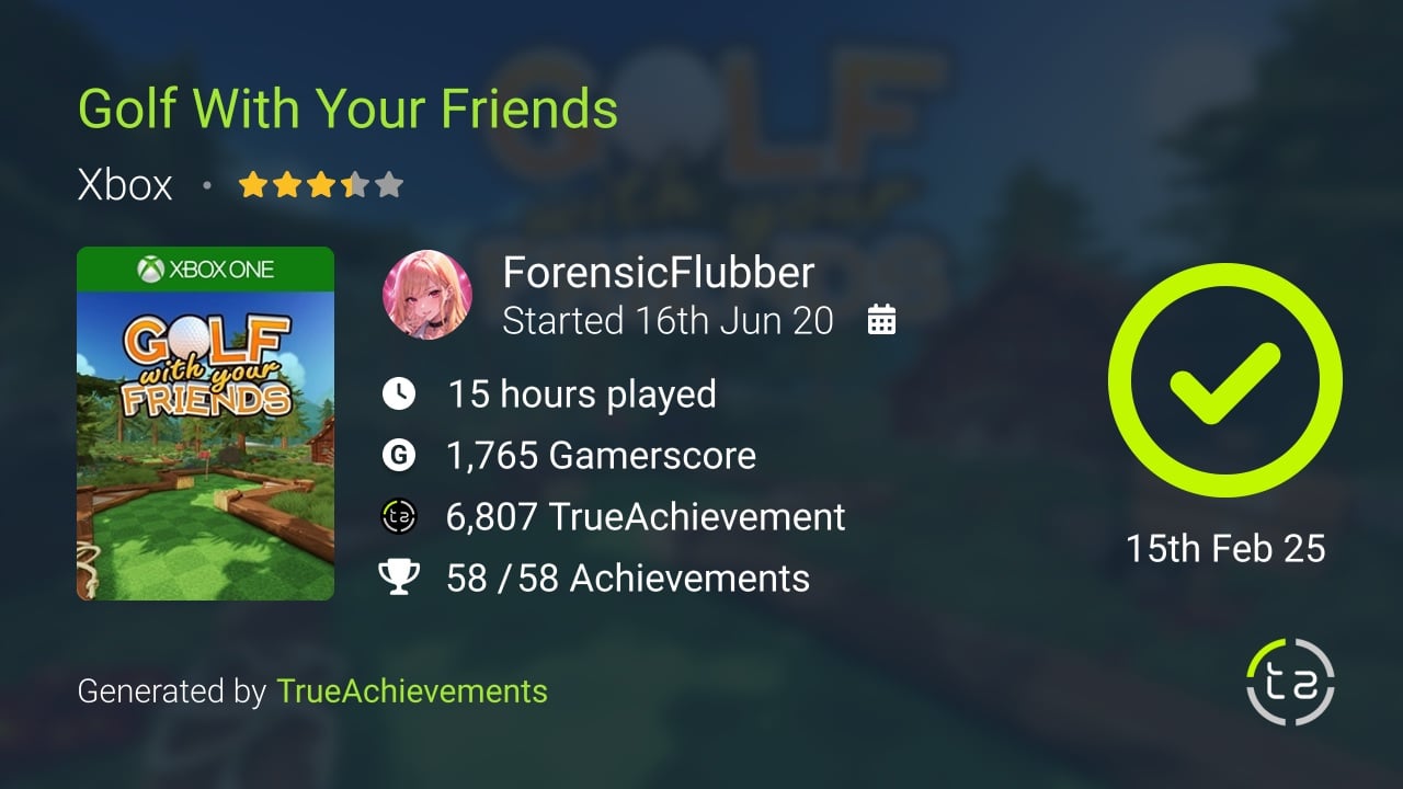 Golf With Your Friends achievement summary
